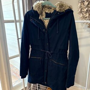 Aeropostale “Solid Built-Up” Hooded Parka